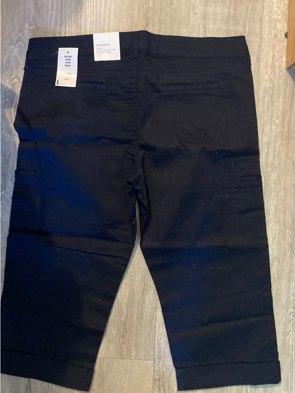 Ricki's Cotton Capri Pants with Button Cuff Detail